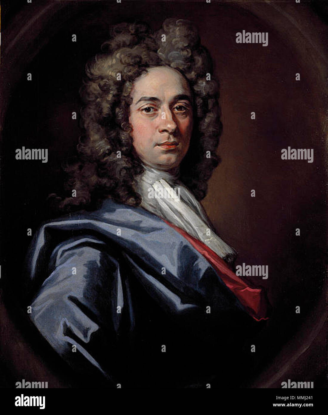 Self-portrait. 1698. John Baptist Medina Self Portrait Stock Photo