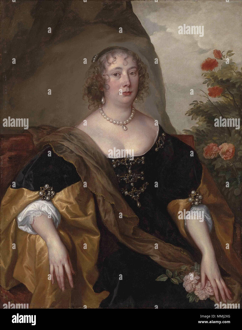. Beatrice, Countess of Oxford, wife of Robert de Vere, 19th Earl of Oxford and daughter of Sierck van Hemmema of an ancient family from Berlikum in Friesland  . 17th century.   Anthony van Dyck  (1599–1641)      Alternative names Anthony van Dyck, Anthonie van Dyck, Anton van Dijck, Antonis van Deik, Antoon van Dijk, Anthonis van Dyck, Antoine van Dyck  Description Flemish painter, draughtsman and printmaker  Date of birth/death 22 March 1599 9 December 1641  Location of birth/death Antwerp Blackfriars, London  Work location Antwerp (1609–1610, 1615–1620), London (1620-March 1621), Zaventem ( Stock Photo