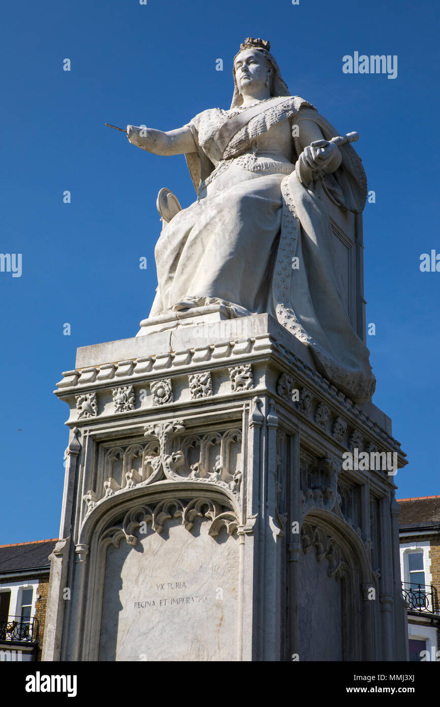 The Queen Victoria statue on Clifftown Parade in SouthendonSea in