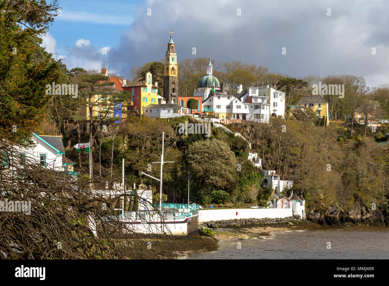 Portmeirion, the Italianate village designed by architect Sir Clough