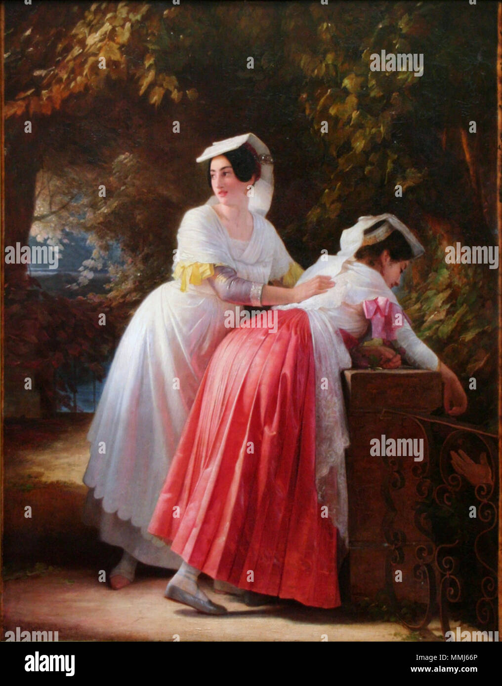 Women from Albano. 1838. August Riedel - Frauen aus Albano Stock Photo ...