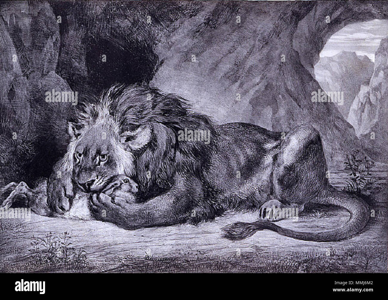 Eugène Delacroix Lion of Atlas Stock Photo Alamy