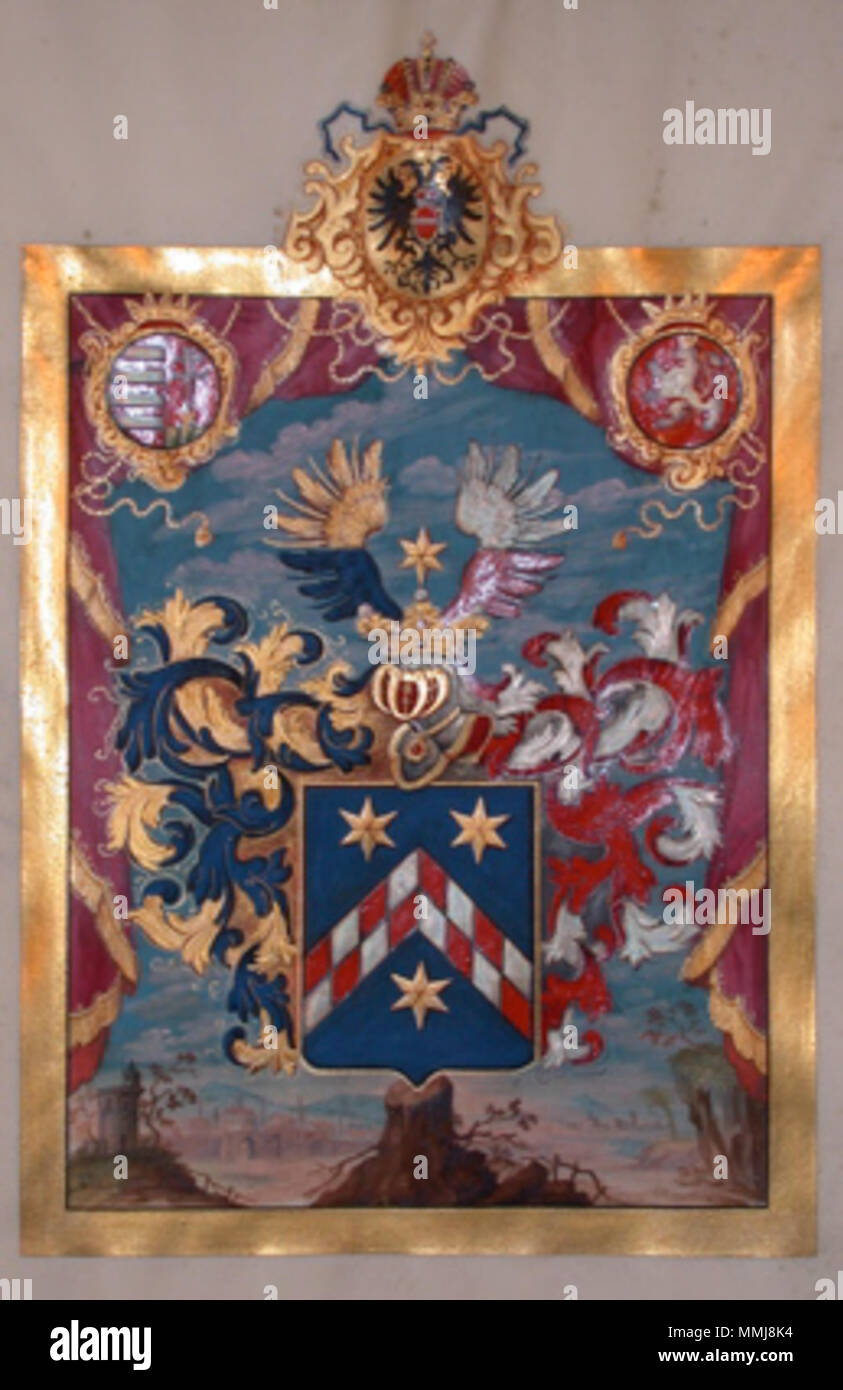 Deutsch Wappen Aus Dem Adelsdiplom Eines Monarchen Aus Dem Haus
