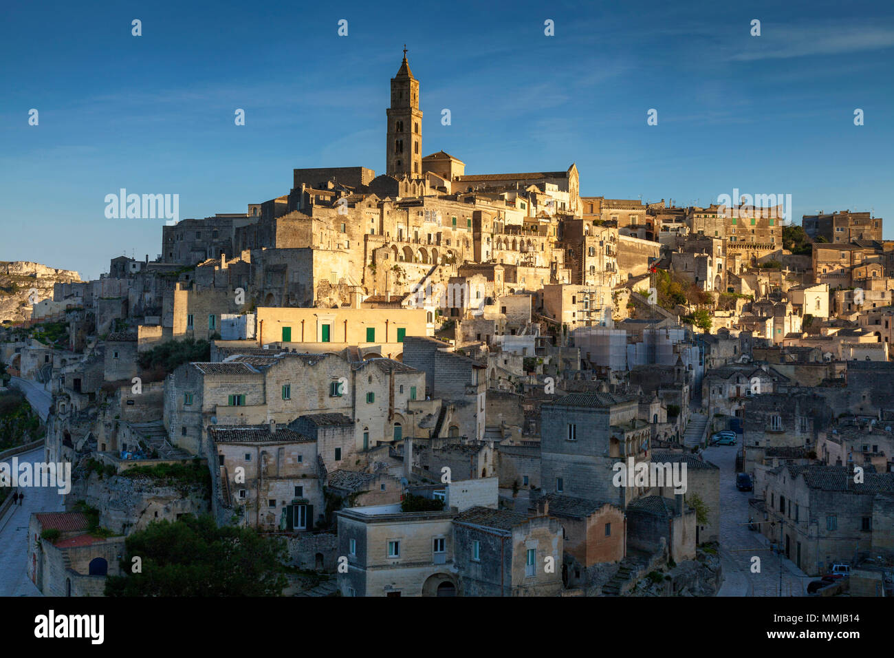 View over the city from the Convento di Sant' Agostino, Sassi di Matera, Cultural Capital 2019, Matera, Basilicata, Italy Stock Photo