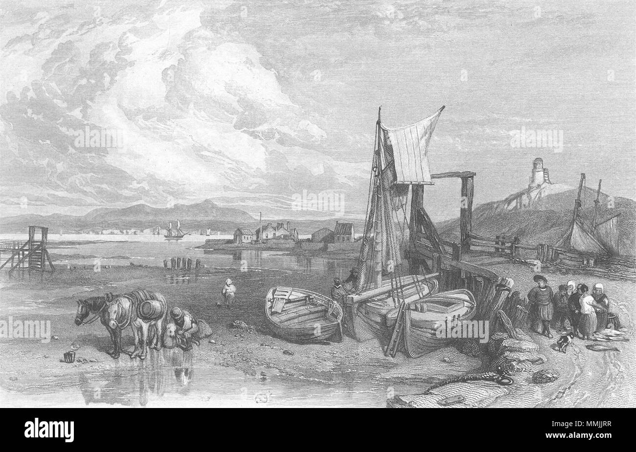 SCOTLAND. Annan & Solway Firth c1835 old antique vintage print picture Stock Photo