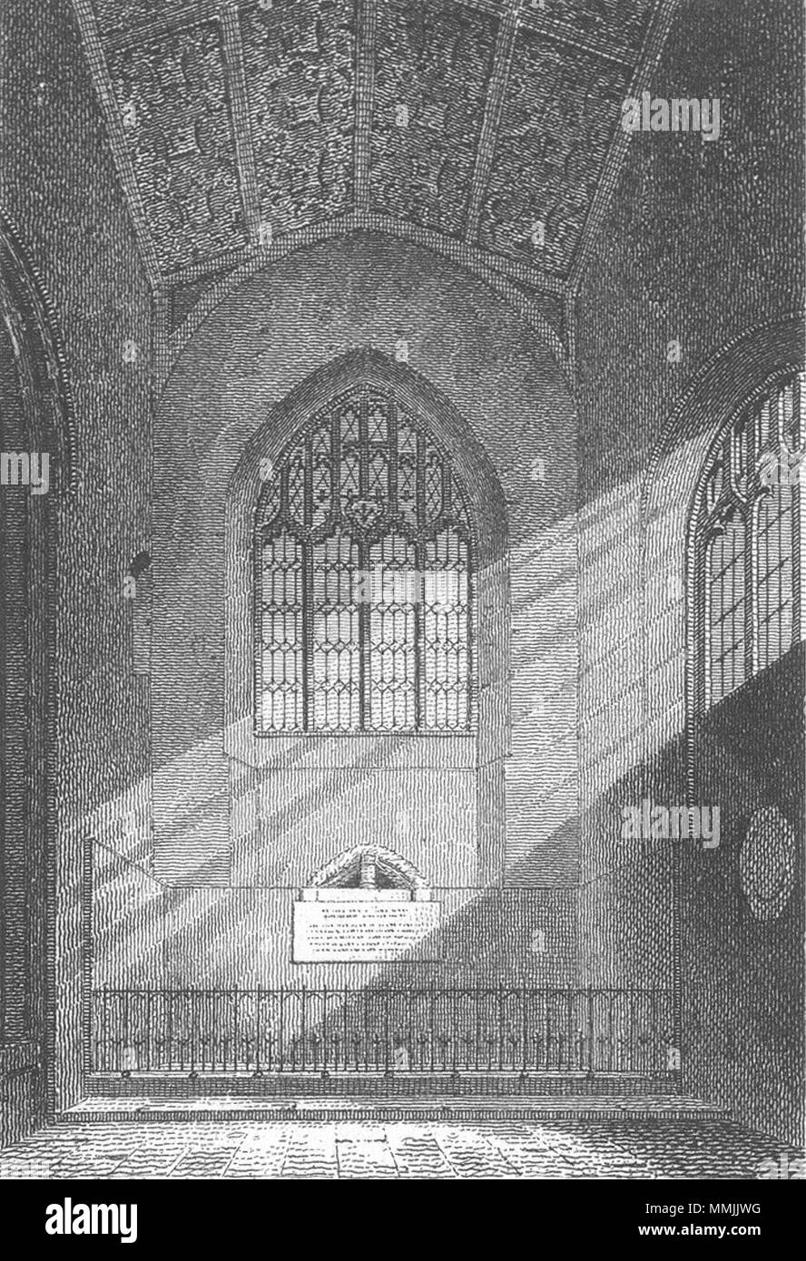 SUFFOLK. St Edmunds Chapel, E Dereham Ch Norfolk 1808 old antique print Stock Photo