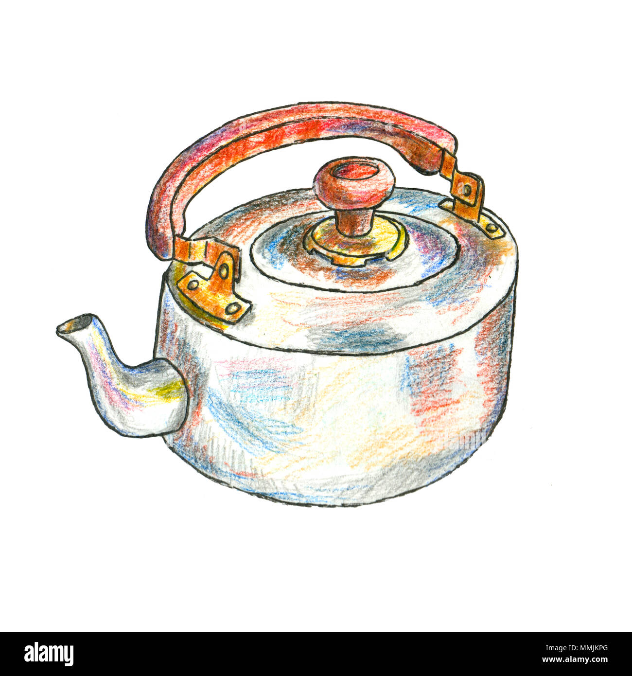 How to Draw a Kettle Step by Step  EasyLineDrawing