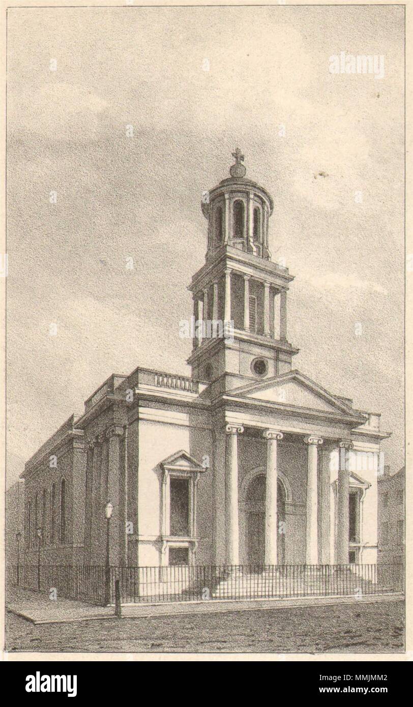LISSON GROVE. Christ church, Cosway Street. Marylebone. Thomas Hardwick 1833 Stock Photo