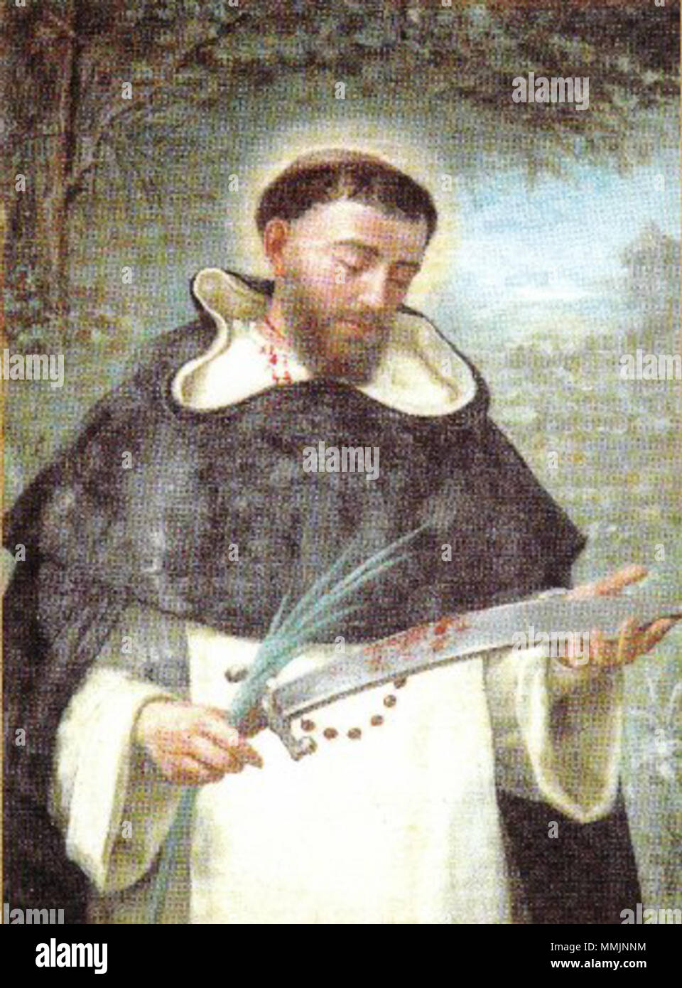 . English: Saint Peter Almató, dominican friar martyr at Vietnam in 1861  . circa 1890. Unknown 39 Almat Stock Photo