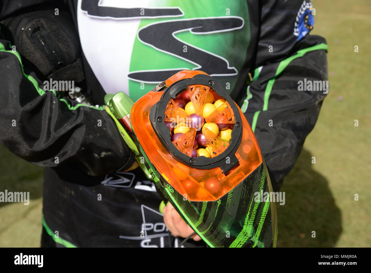 Paintball Gun or Compressed Air Paintball Marker Stock Photo Alamy