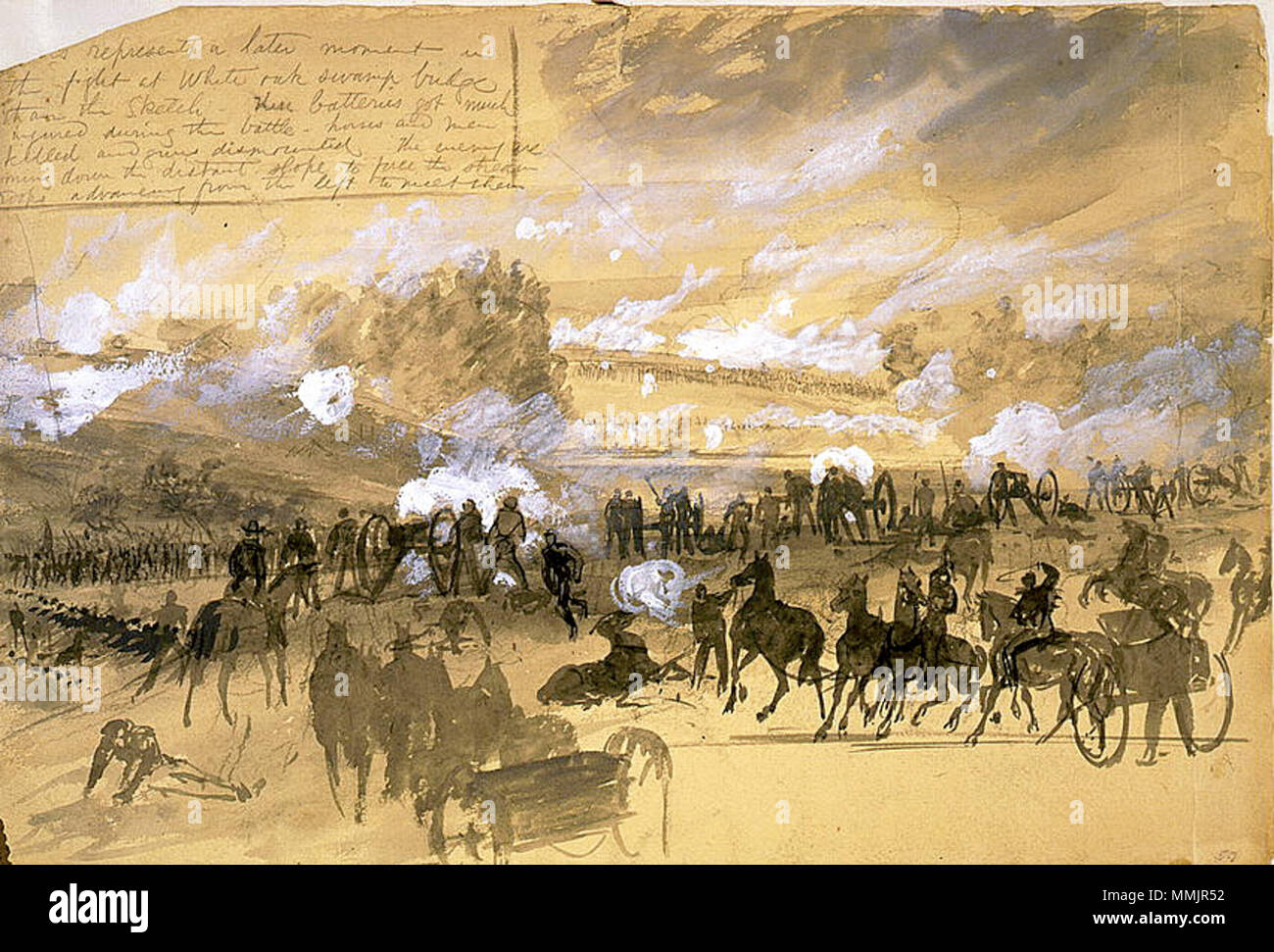 Battle of White Oak Swamp. 1862. Battle of White Oak Swamp Stock Photo