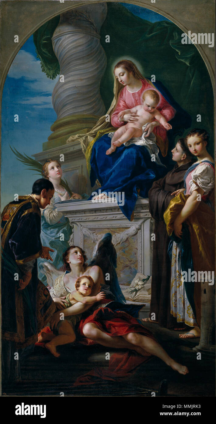 La virgen con el nino y santos hires stock photography and images Alamy