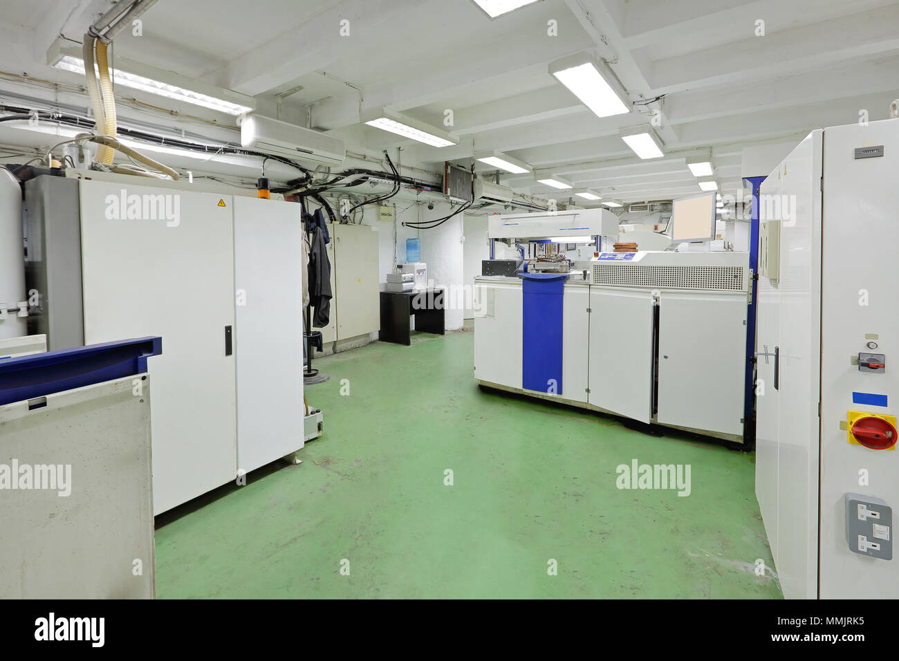 DVD and CD Manufacturing Machines in Factory Stock Photo Alamy