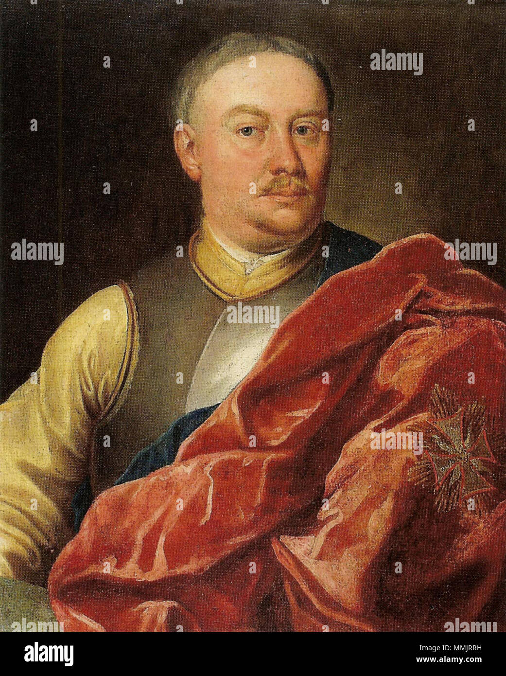 Portrait of Jakub Florian Narzymski (1690-1759). 1739. Portrait of Jakub Florian Narzymski Stock Photo