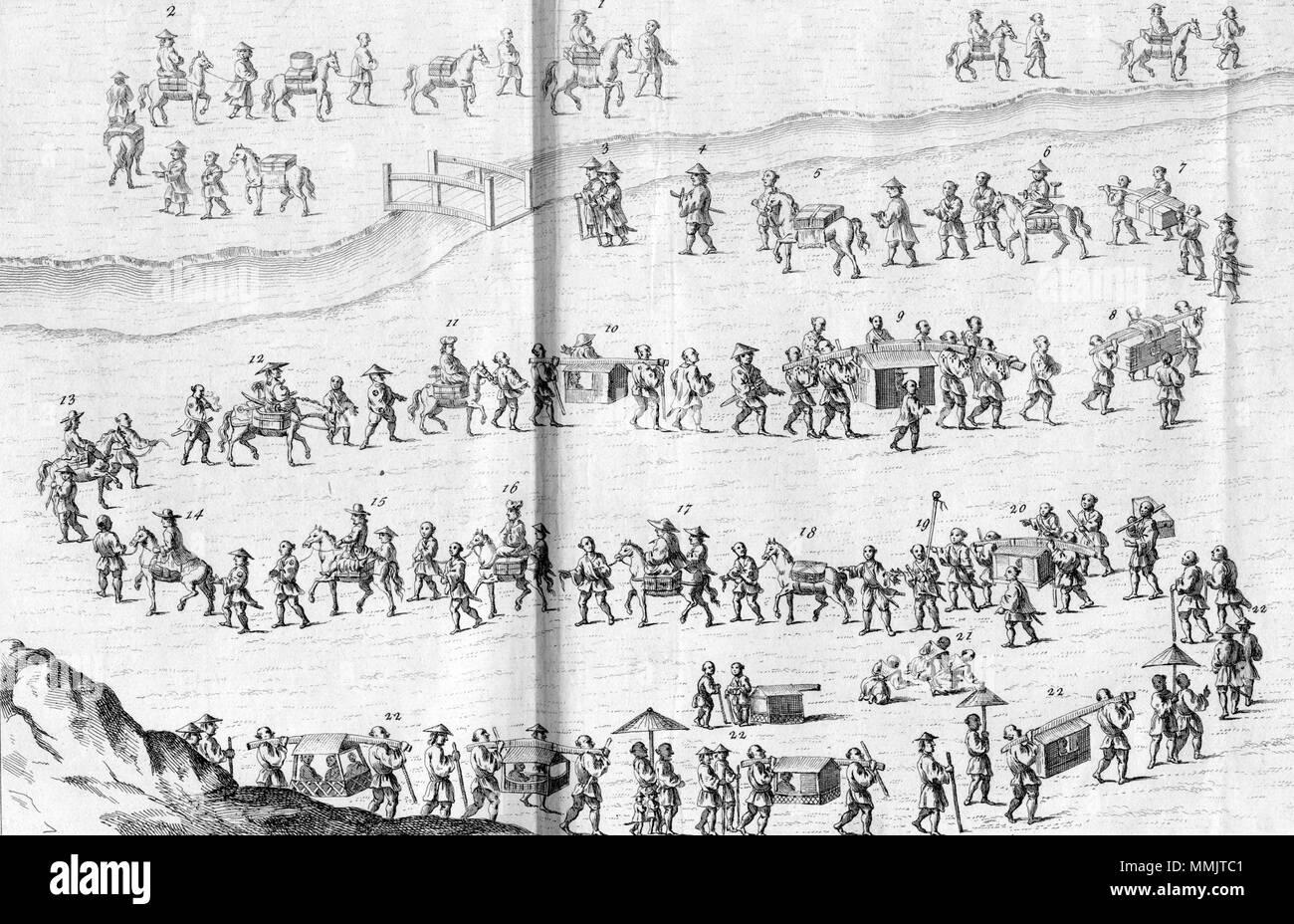 Japan merchants edo Black and White Stock Photos & Images