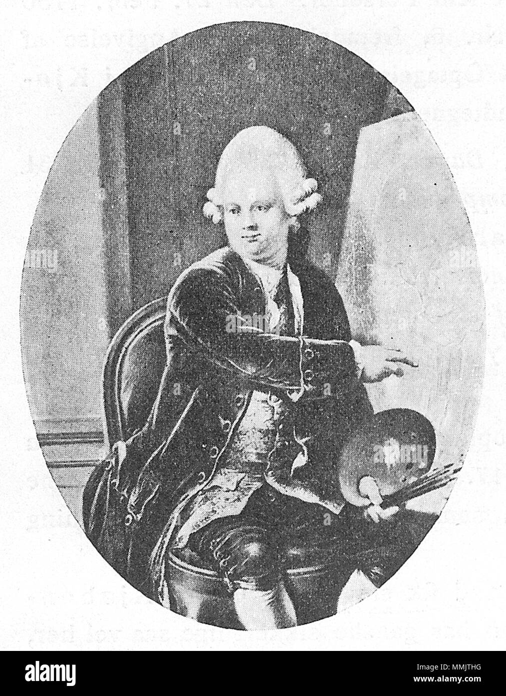 Portrait of Peder Als (17261776), painter. 18th century. Peder Als