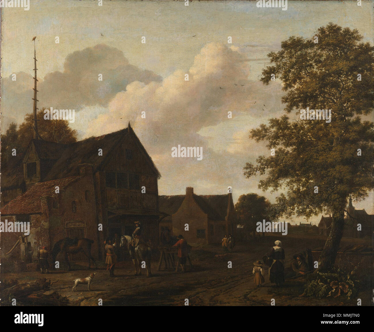 The halting-place.. between 1650 and 1700. Emanuel Murant 001 Stock Photo
