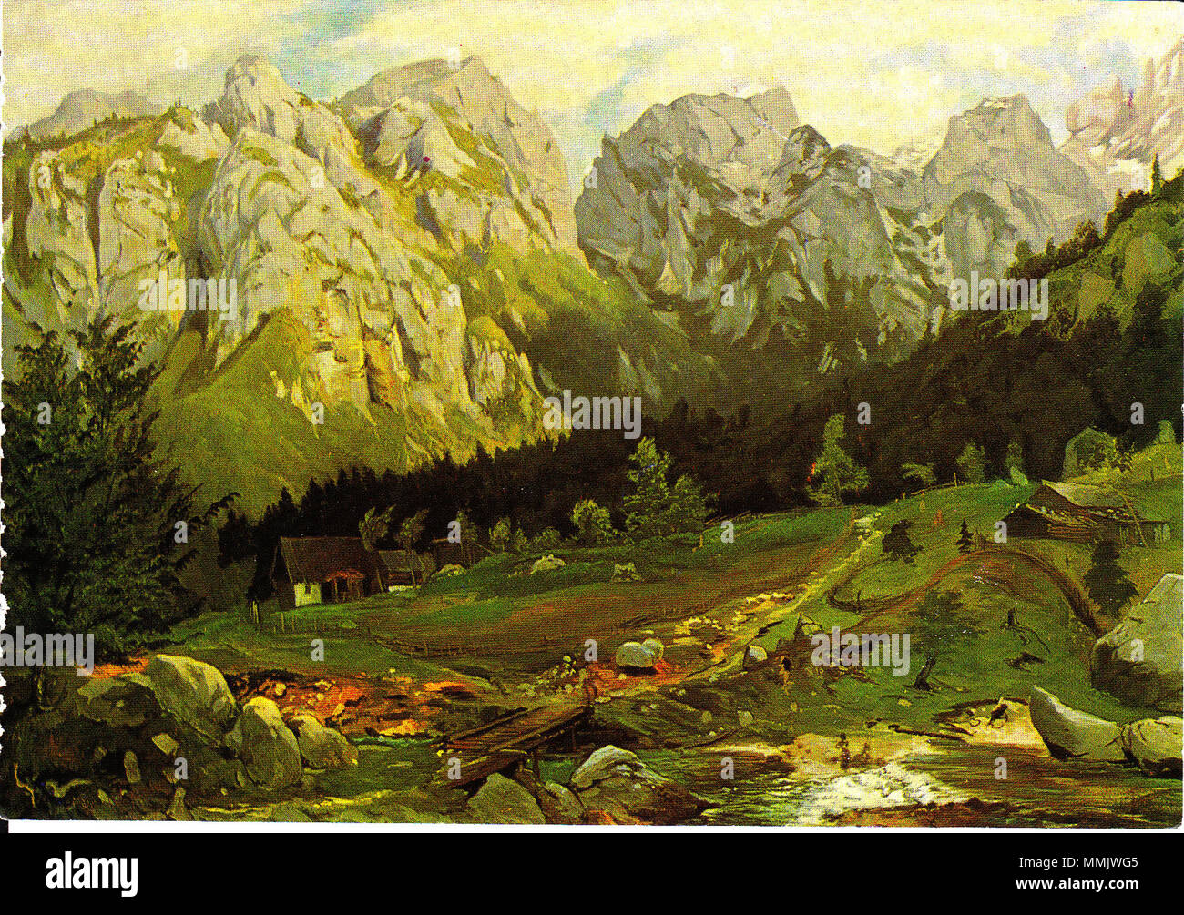 . English: Kamniška Bistrica, a painting by Slovenian painter Anton Karinger (1865) Slovenščina: Kamniška Bistrica, slika slovenskega slkarja Antona Karingerja (1865)  . circa 1865.   Anton Karinger  (1829–1870)     Alternative names anton karinger  Description Slovene painter and military officer  Date of birth/death 23 October 1829 14 March 1870  Location of birth/death Ljubljana Ljubljana  Authority control  : Q13605947 VIAF:?52850904 ISNI:?0000 0000 6628 9768 ULAN:?500097040 LCCN:?n84187214 GND:?132483661 WorldCat Anton Karinger-Kamniska Bistrica-1865 Stock Photo