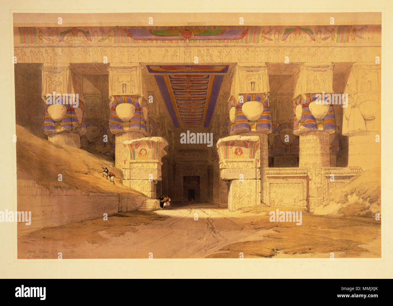 Sanctuary of the Temple of Abu Simbel Nubia David Roberts Fine Art Print