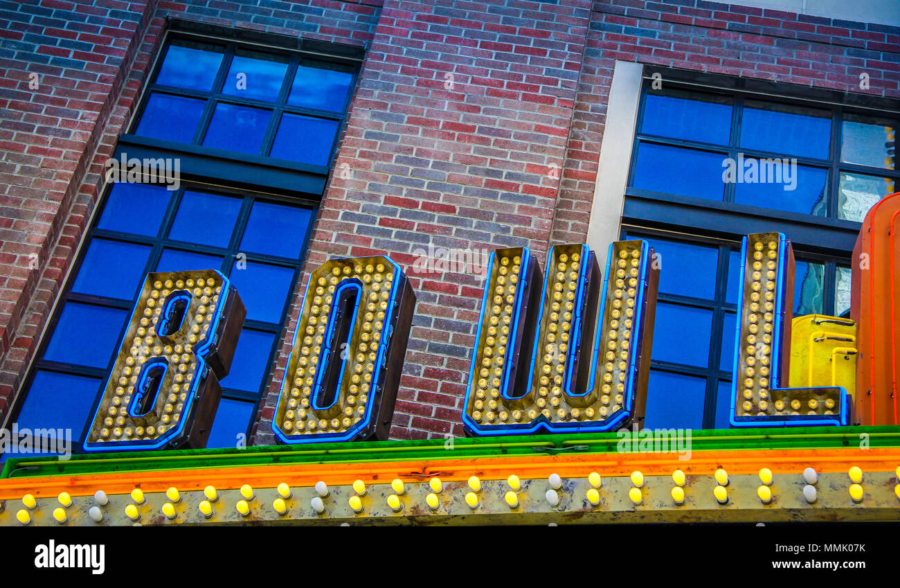 Brooklyn Bowl on Las Vegas Strip in Nevada Stock Photo Alamy