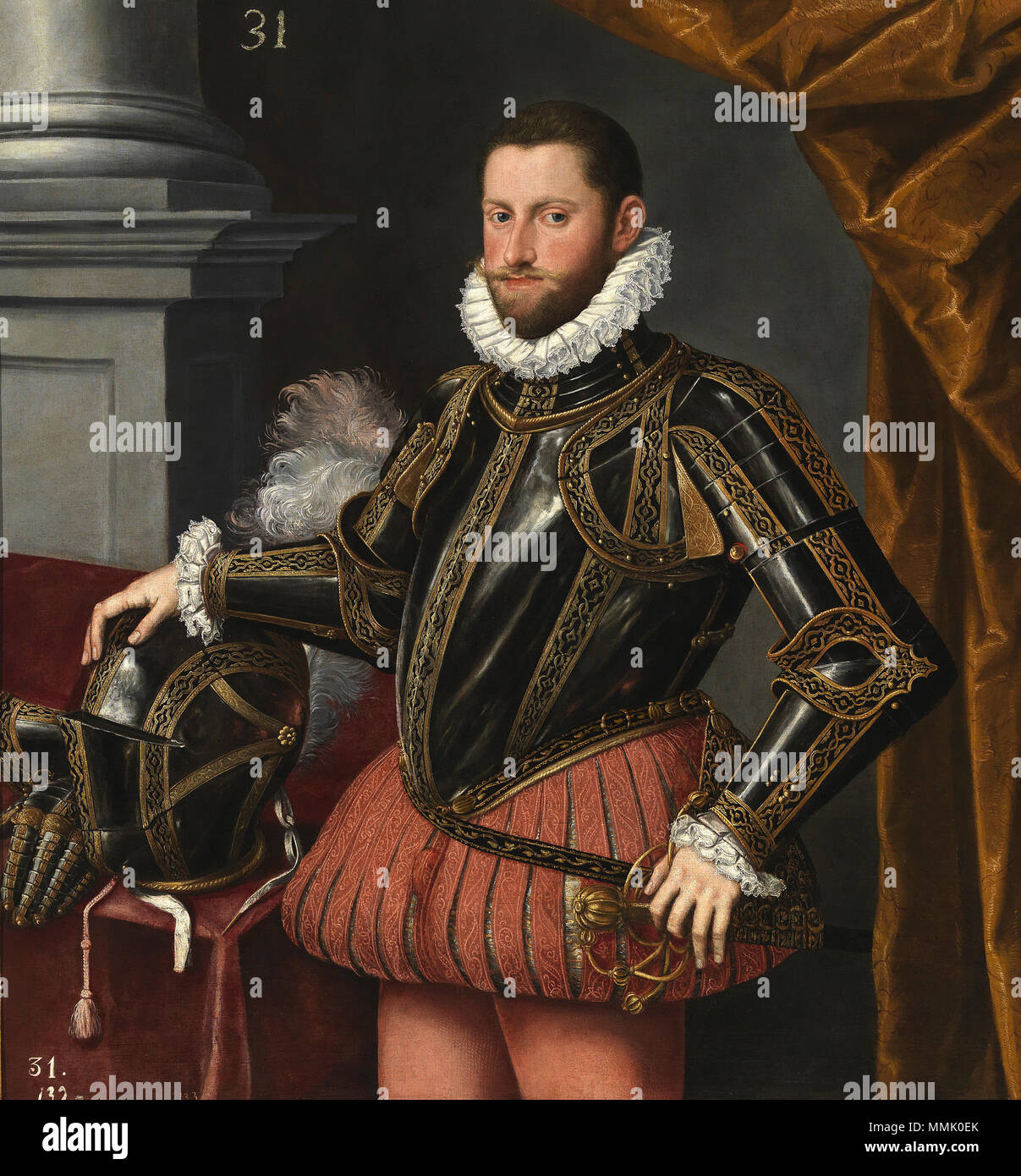 .  Español: Retrato del archiduque Ernesto de Austria (1553-1595), que fue hijo del emperador Maximiliano II de Habsburgo y de la emperatriz María de Austria y Portugal, hija a su vez del emperador Carlos I de España.  El archiduque Diego Ernesto de Austria. circa 1580. El archiduque Diego Ernesto de Austria Stock Photo