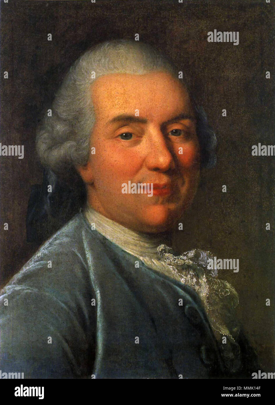 .  English: Portrait of Johann Wilhelm Ludwig Gleim (1719-1803), German poet  . 1771. Gleim (Tischbein) Stock Photo