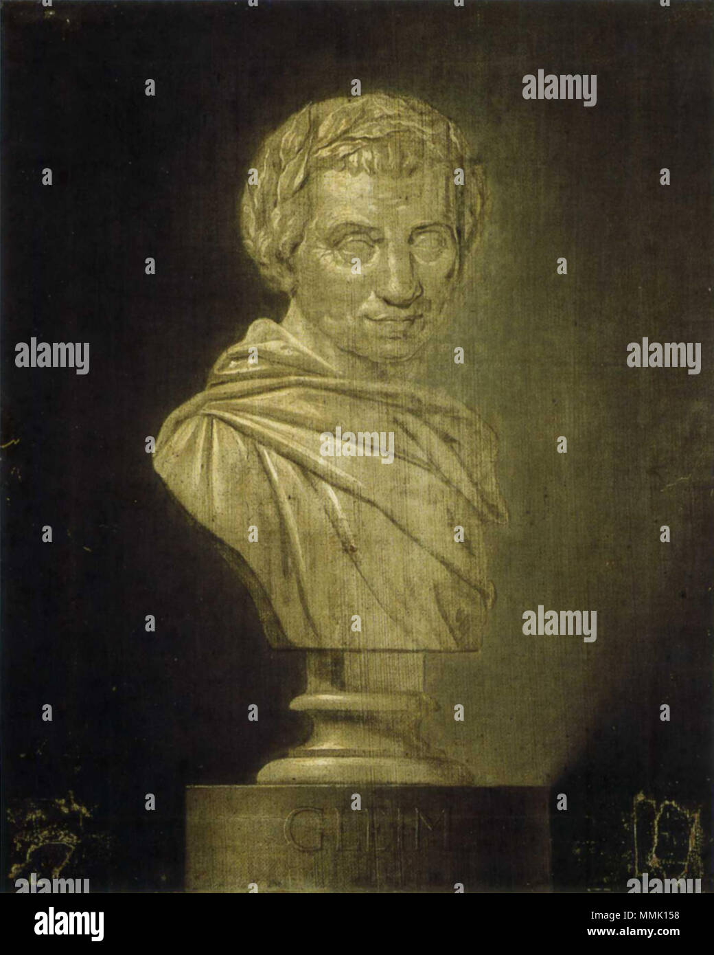 Johann Wilhelm Ludwig Gleim. 1797. Johann Wilhelm Ludwig Gleim (Langer) Stock Photo