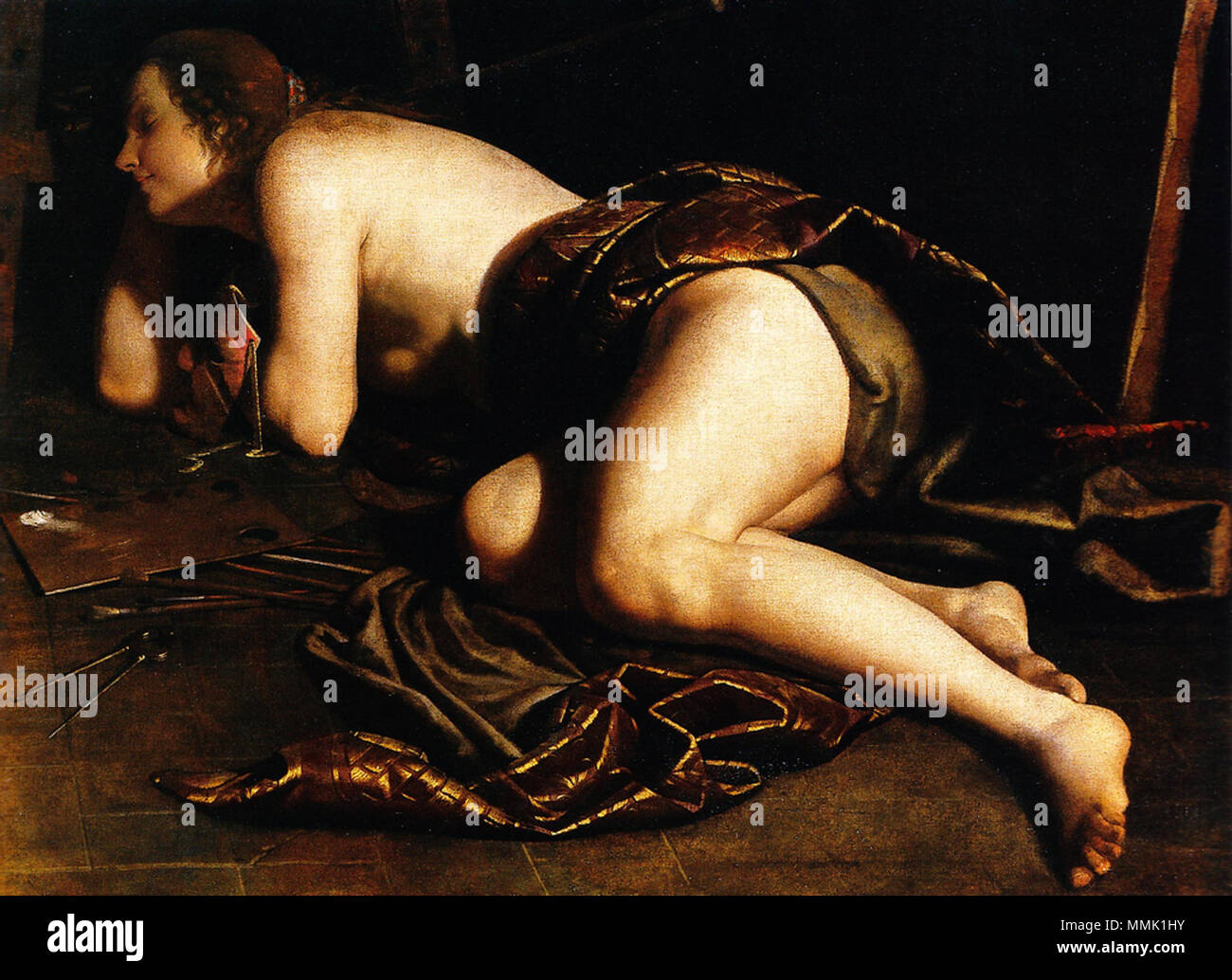 Italian: Allegoria della Pittura Allegory of Painting. from 1620 until 1630. Gentileschi-allegoria Stock Photo