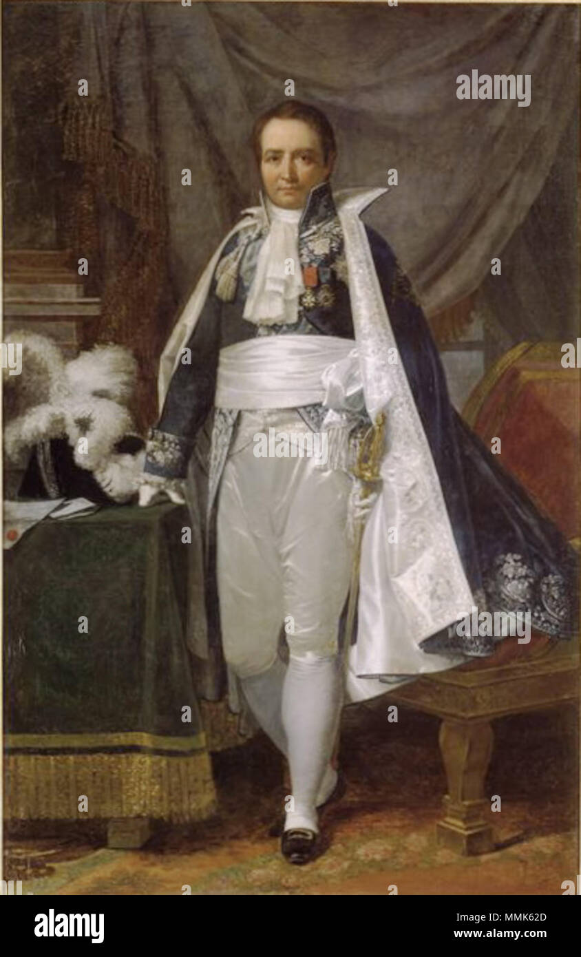 French: Jean-Pierre Bachasson, comte de Montalivet (1766-1823), ministre de l'Intérieur. 1810. Jean-Pierre de Montalivet Stock Photo