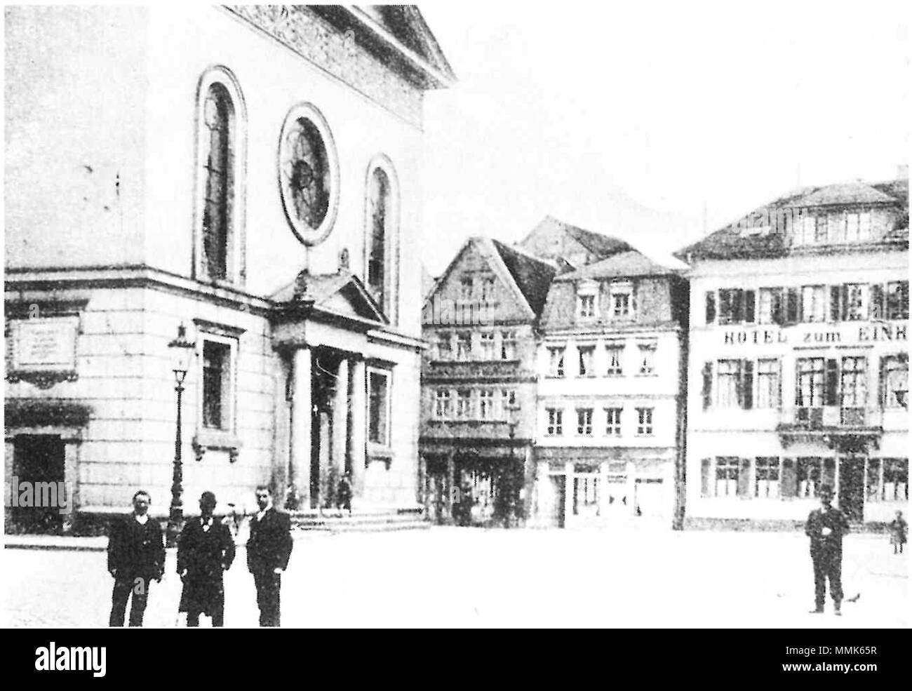 Gießen Stadtkirche um 1900 Stock Photo