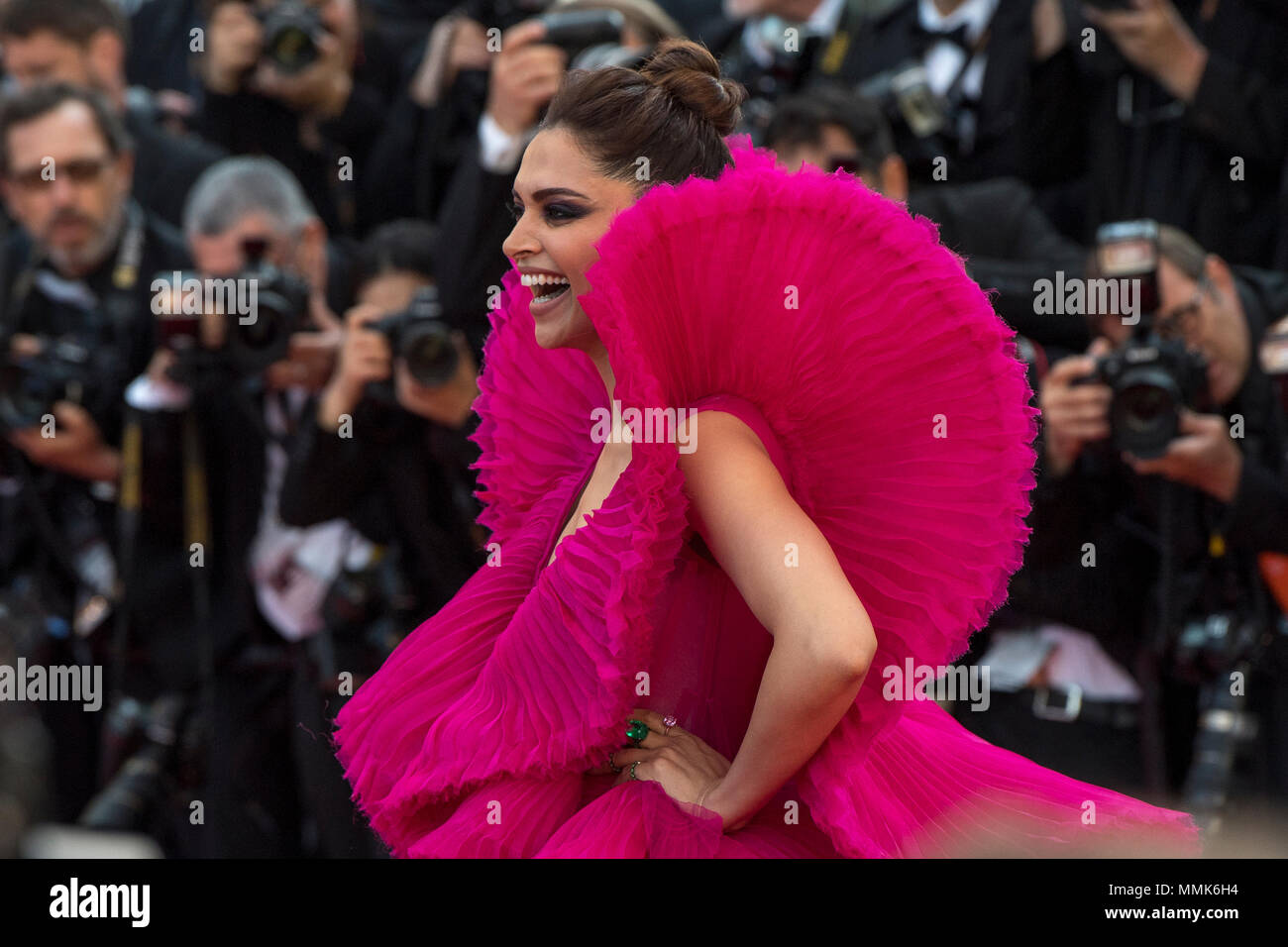 Cannes, France. 11th May 2018.  Deepika Padukone attends the screening of 'Ash Is The Purest White (Jiang Hu Er Nv)' during the 71st annual Cannes Film Festival at Palais des Festivals on May 11, 2018 in Cannes, France Credit: BTWImages/Alamy Live News Stock Photo