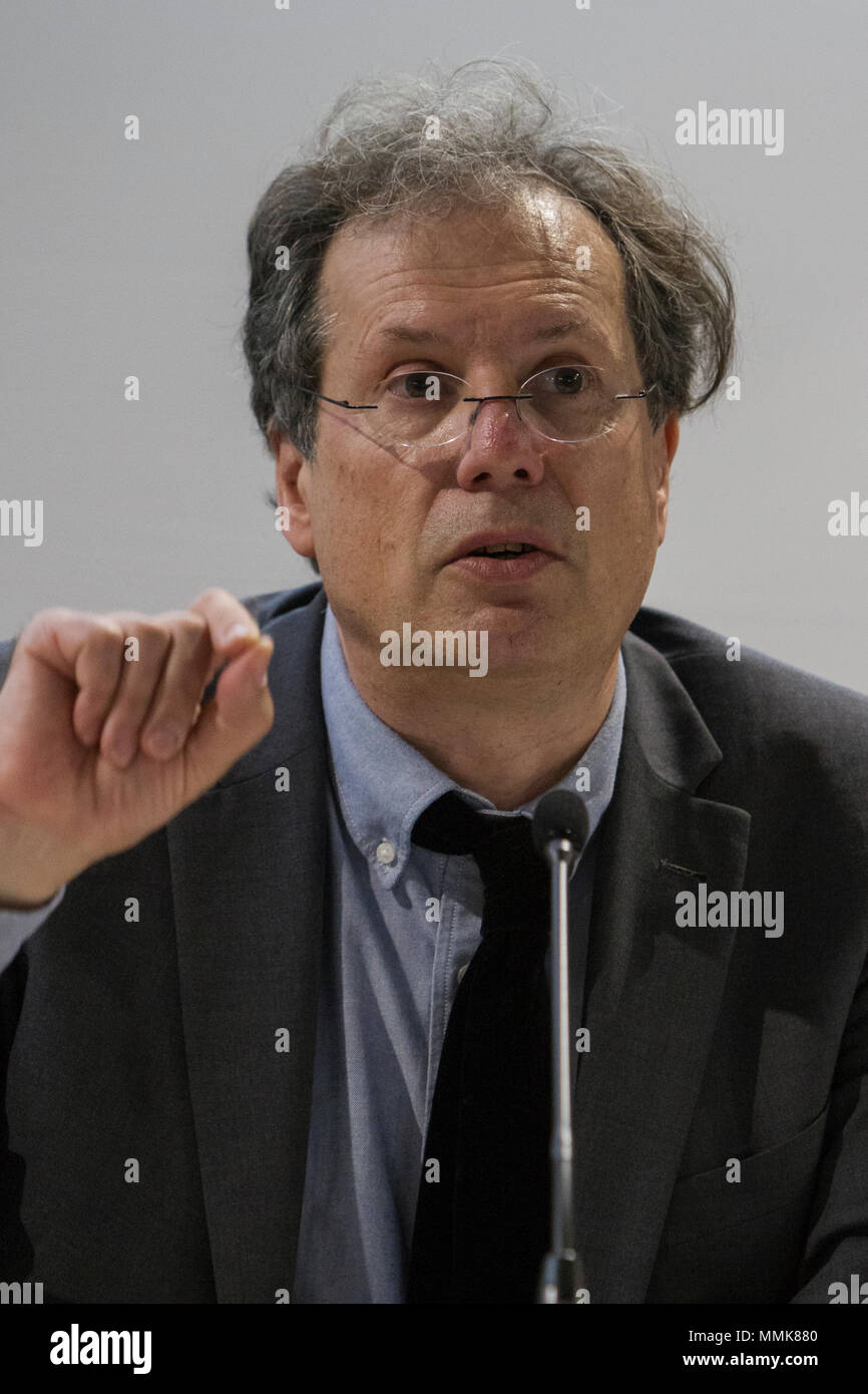 Torino, Italy. 11th May 2018. Italian philosopher Maurizio Ferraris is guest of 2018 Torino Book Fair. Credit: Marco Destefanis/Alamy Live News Stock Photo