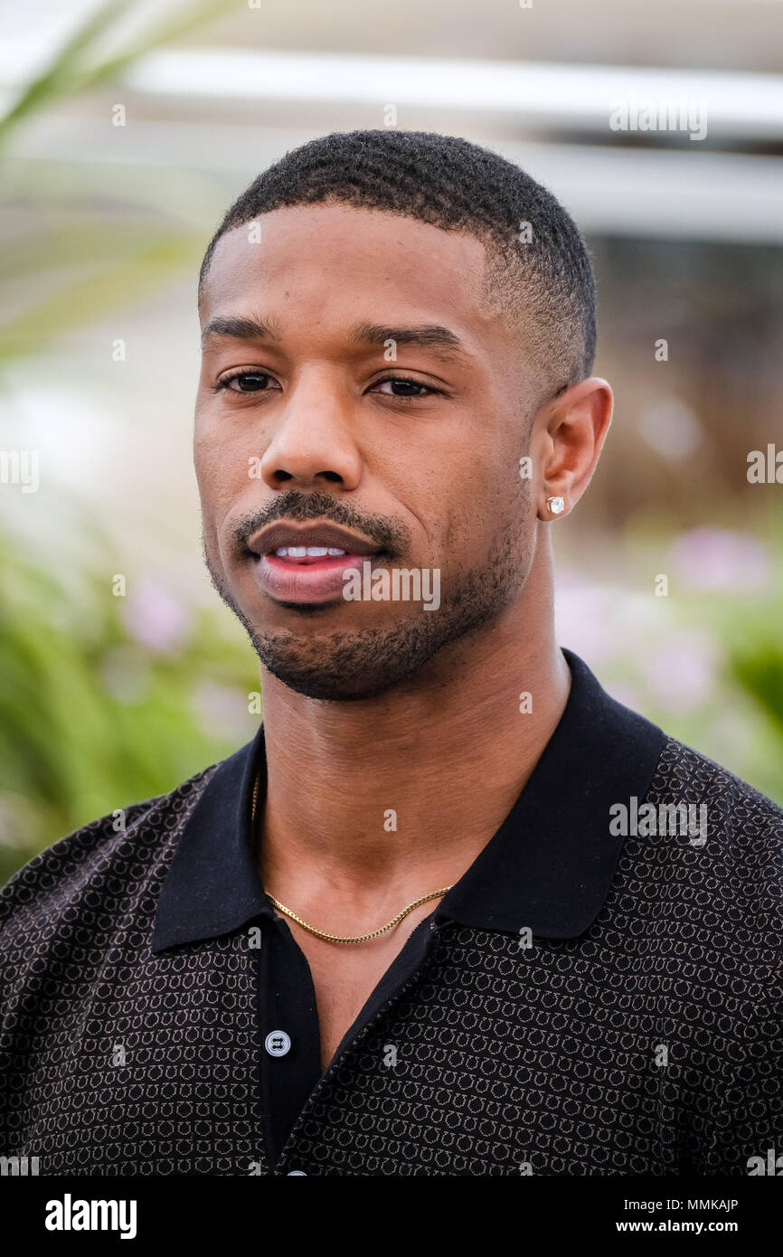 Cannes, France. 12th May 2018. Michael B Jordan at the 'Fahrenheit 451' photocall on Saturday 12 May 2018 as part of the 71st Cannes Film Festival held at Palais des Festivals, Cannes. Pictured: Michael B Jordan. Picture by Julie Edwards. Credit: Julie Edwards/Alamy Live News Stock Photo