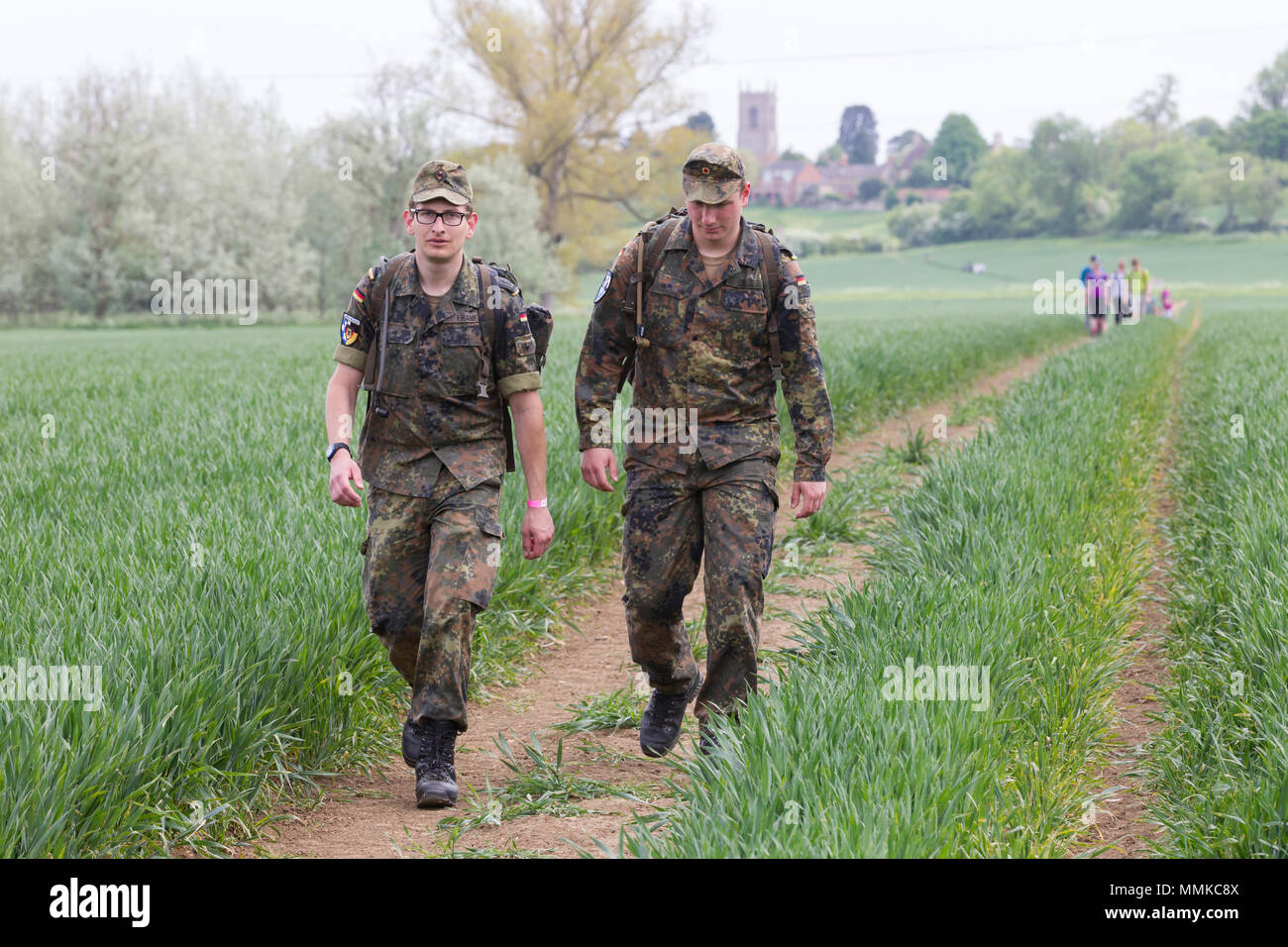 Northamptonshire U K 39th Wendell Walk Weekend 12th May 2018 42 Km 26 Miles Started At The Castle Theatre These Participants Are Leaving Grendon The 19 3 Km Check Point Heading Towards Castle Ashby Participant