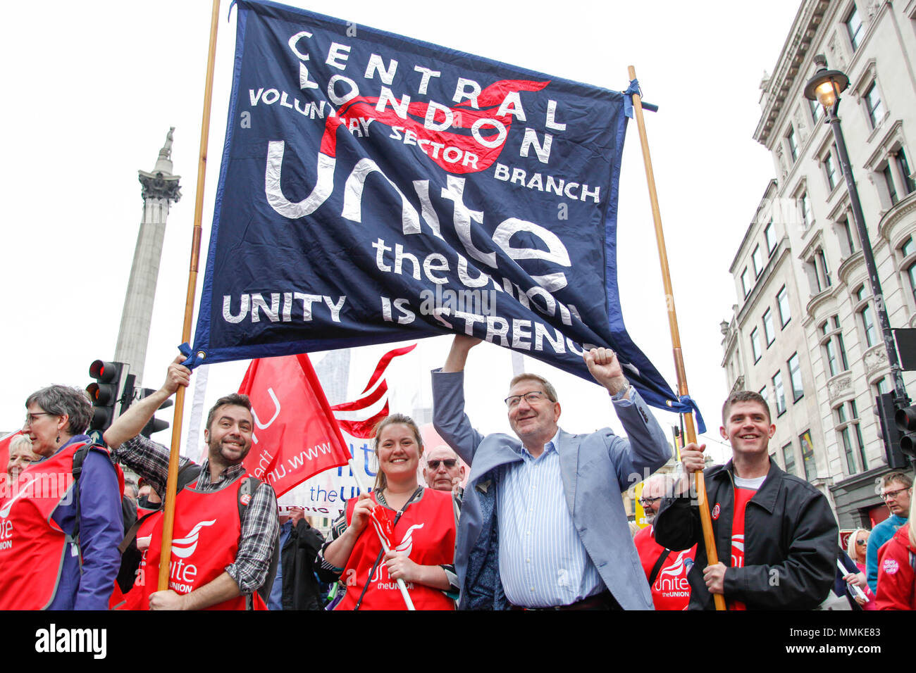General Secretary of Unite the Union Len McClusky at the TUC Rally Stock Photo