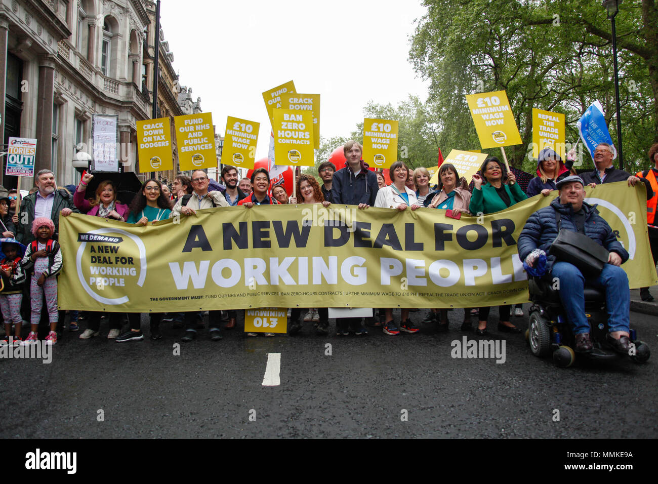 The TUC Rally marches through London Stock Photo