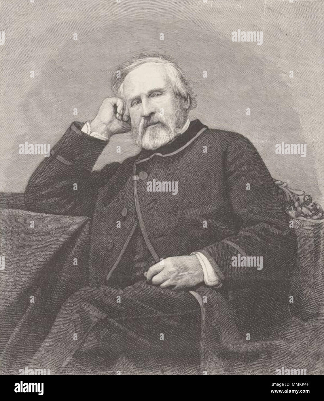 . English: Engraved portrait of French painter Auguste Biard (after the ...