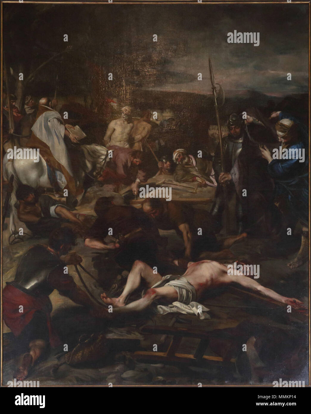 . Español: La Crucifixión, óleo sobre lienzo, Madrid, Capilla del Cristo de los Dolores de la VOT  . 1669. Juan Martín Cabezalero Cabezalero-crucifixion-vot Stock Photo