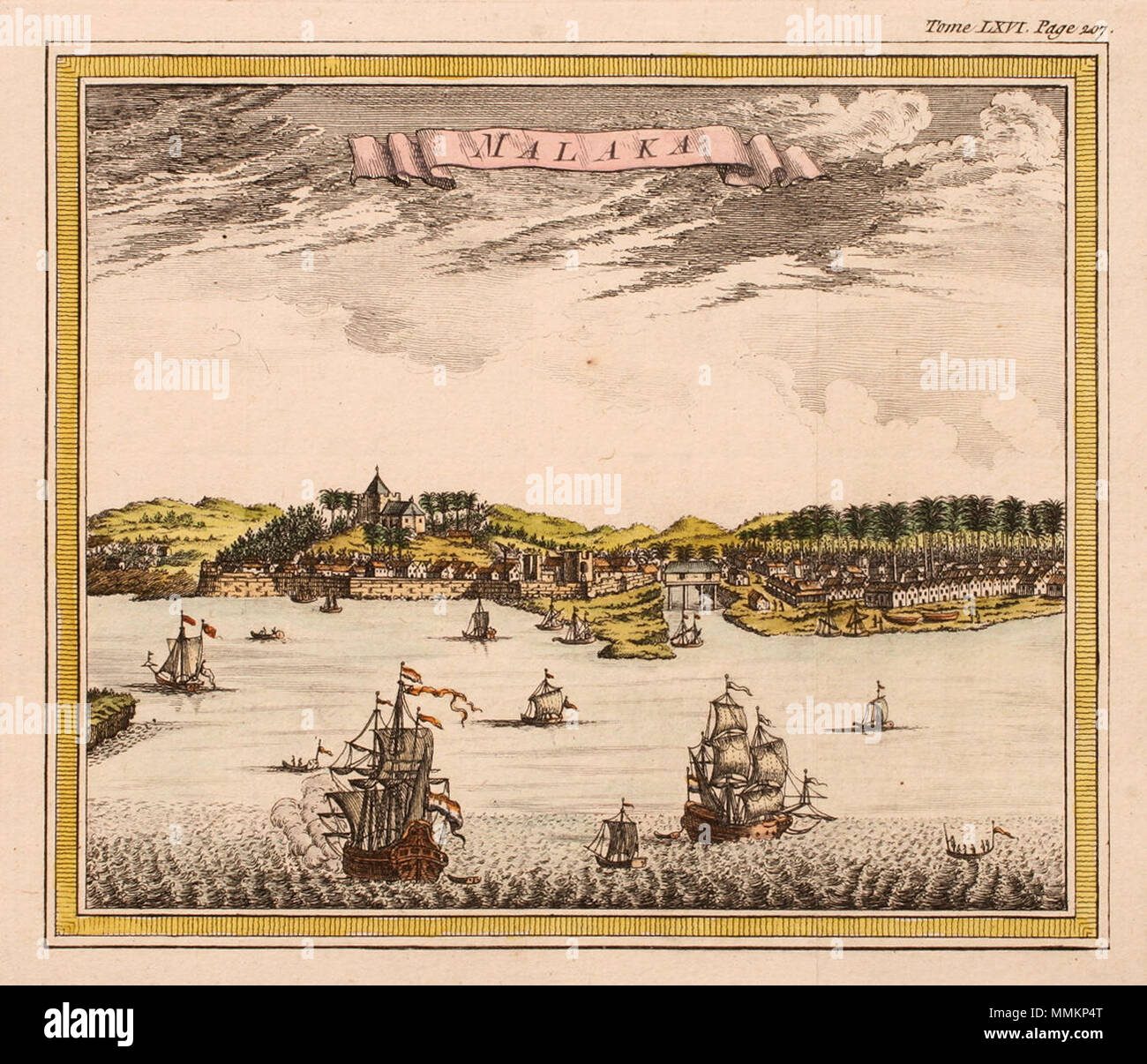 Bahasa Melayu Belanda Melaka English Malacca Dutch East India Company Vessels An Engraving By Jacques Nicolas Bellin 1703 1772 Royal Hydrographer Engineer Of The French Navy And Member Of The Royal Society