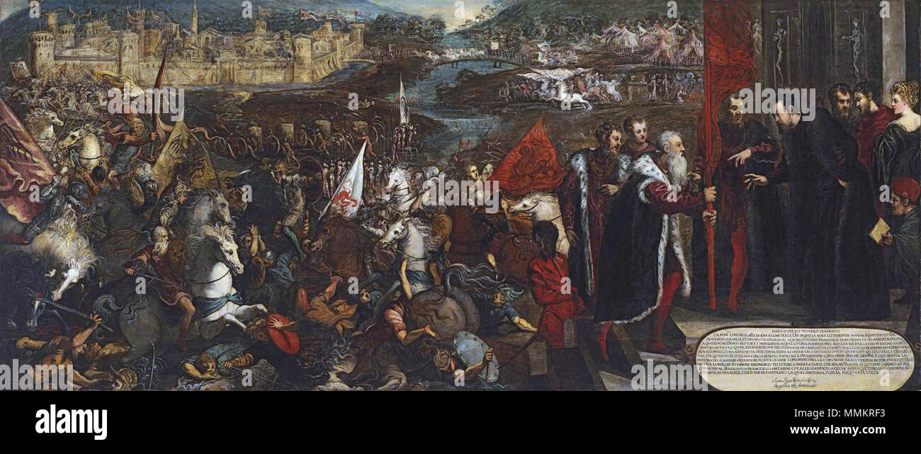 Battle of Asola.. between 1544 and 1545. Tintoretto Battle of Asola ...