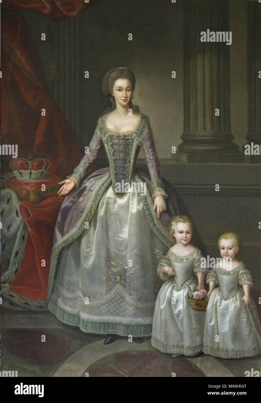 . Portrait of Anna Charlotte Dorothea von Medem with daughters