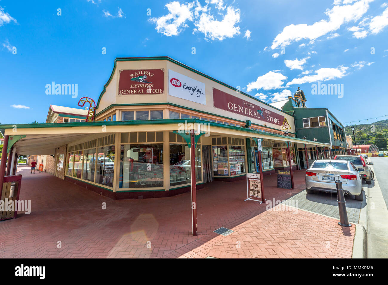 Queenstown, Tasmania, Australia January 10, 2015 General store in
