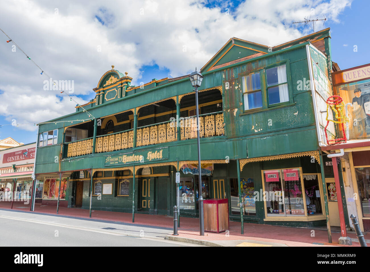 Queenstown, Tasmania, Australia January 10, 2015 Main street of