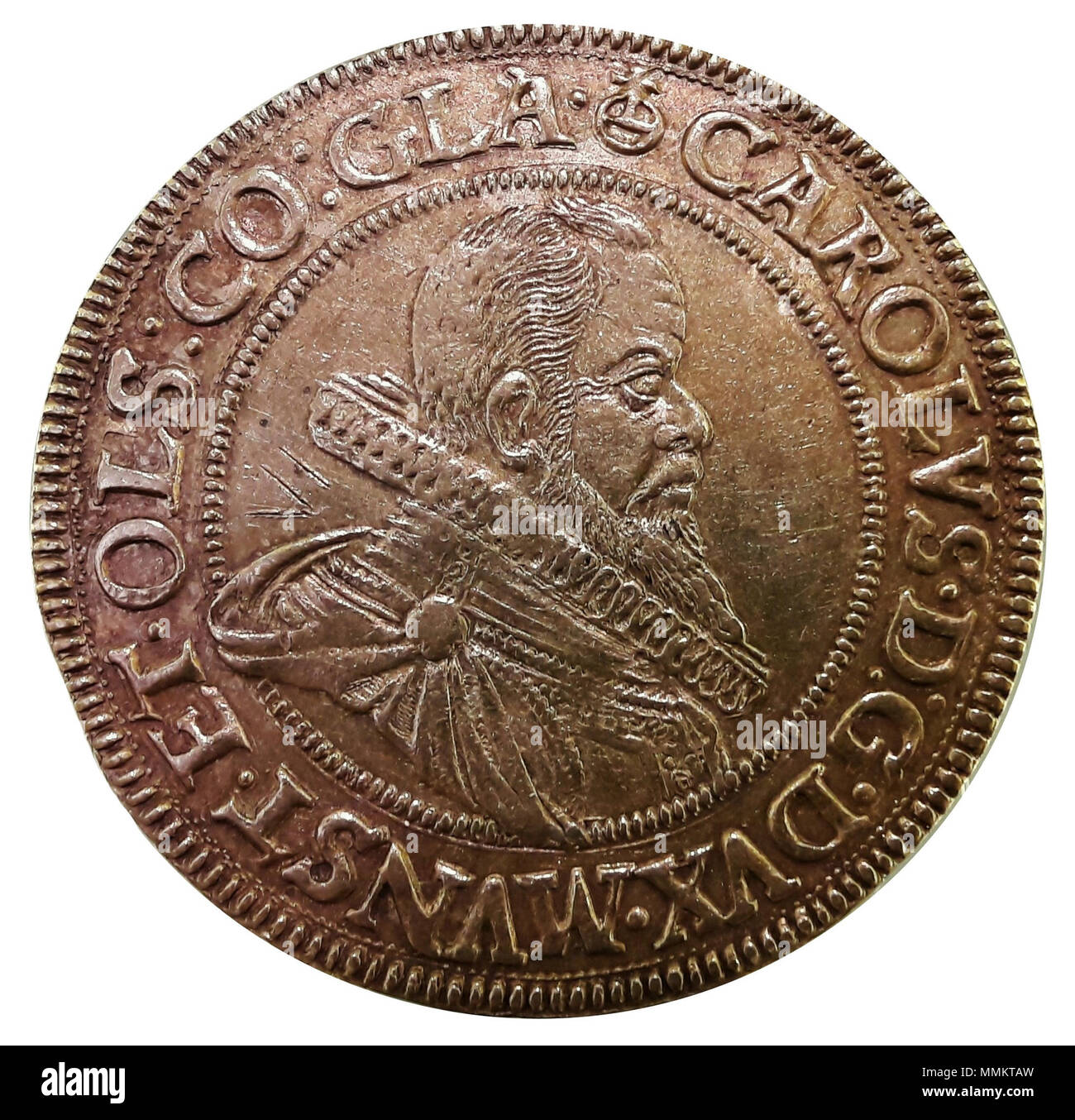 Oleśnica 6 ducats of Charles II Stock Photo