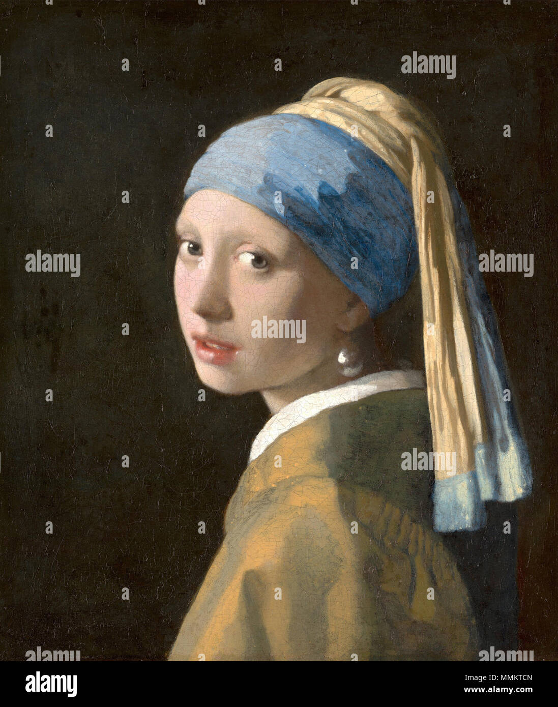 .  English: Megapixel 'Girl with a Pearl Earring' by Johannes Vermeer  Girl with a Pearl Earring. 14 January 2017, 18:25:57. 1665 Girl with a Pearl Earring Stock Photo