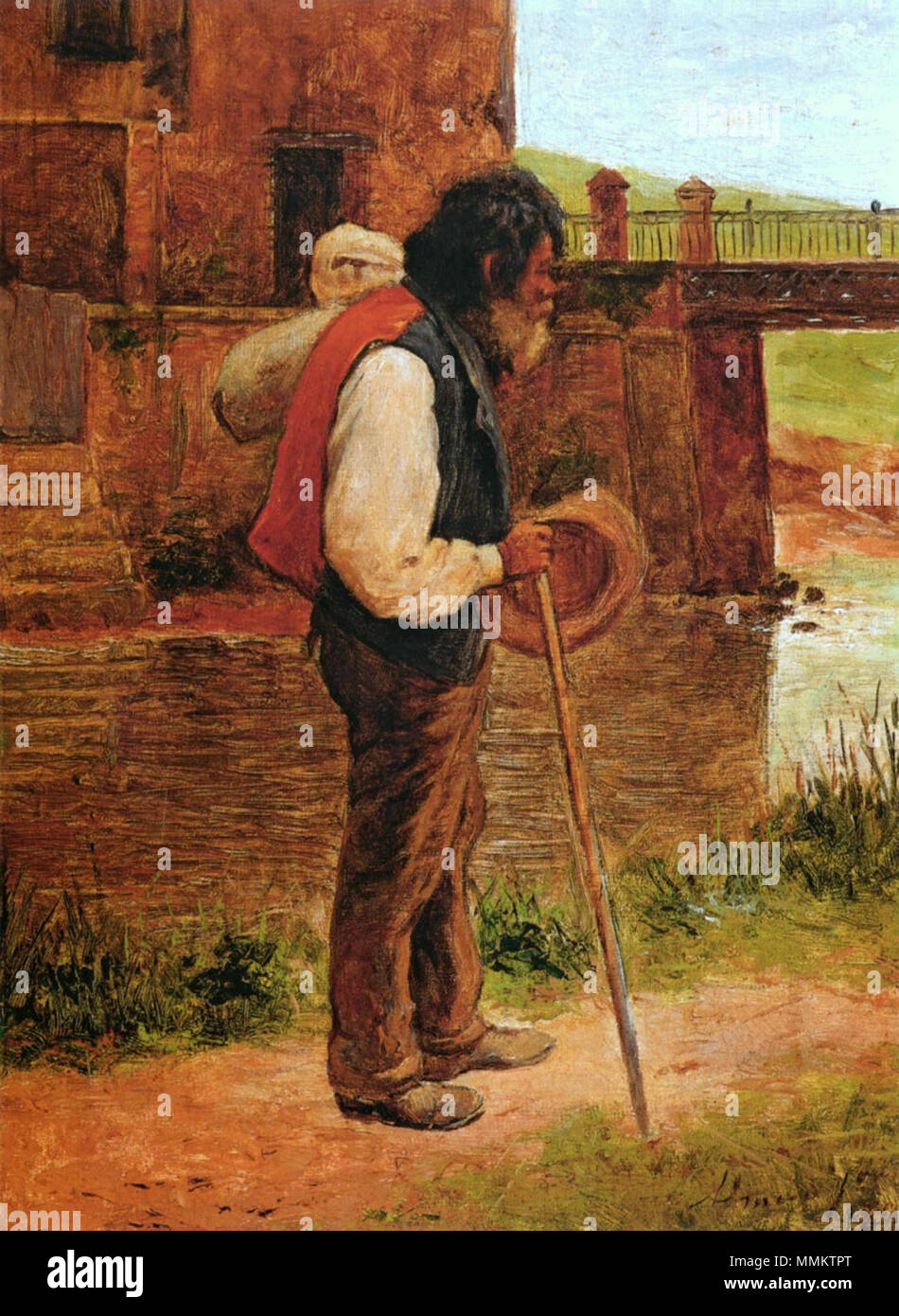 Almeida Júnior - Mendigo da Tabatingüera, 1898 Stock Photo