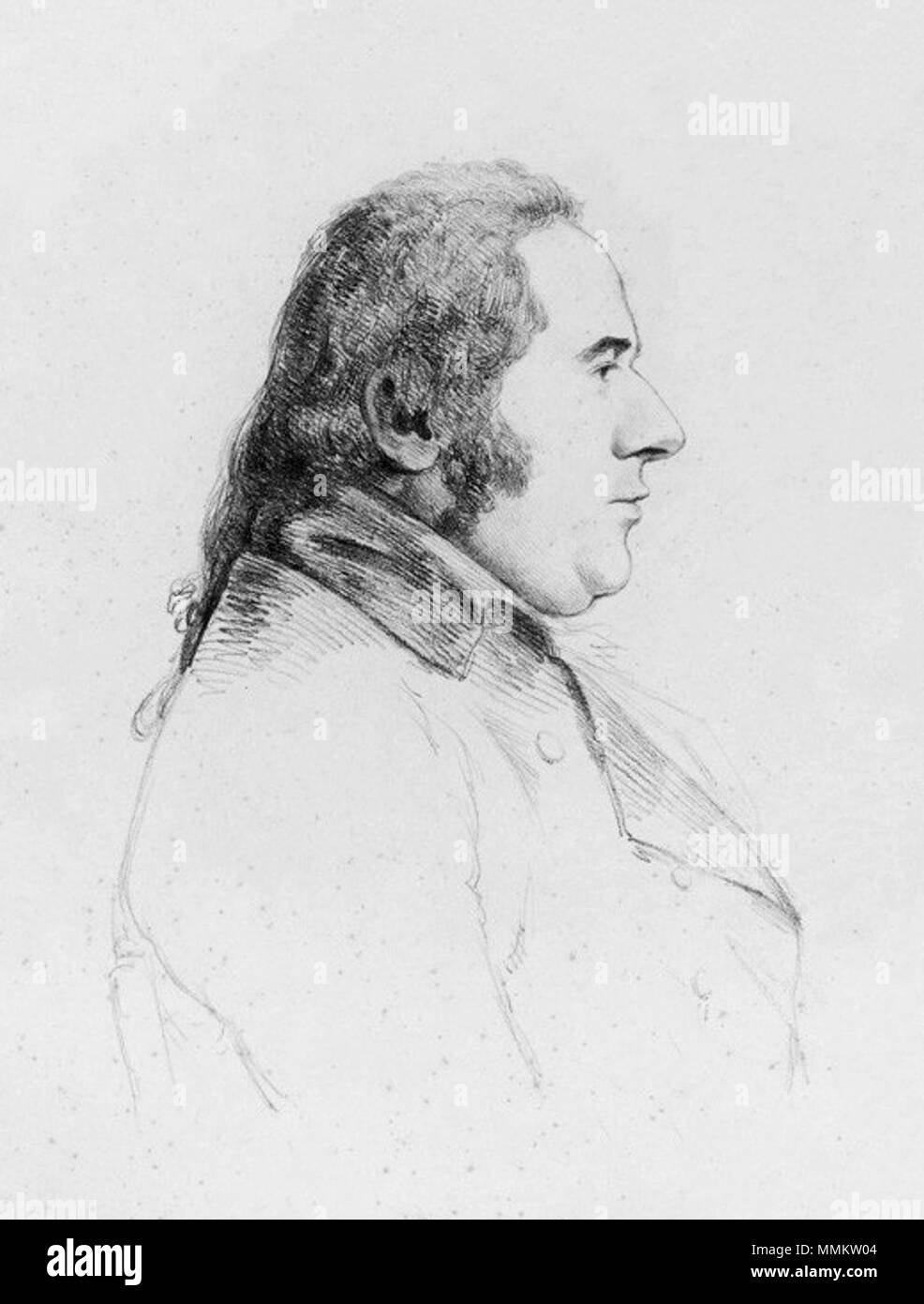 . English: George Legge, 3rd Earl of Dartmouth (1755-1810)  by William Daniell, after  George Dance, soft-ground etching, published 1 February 1809 (25 May 1799) 16 3rdEarlOfDartmouth Stock Photo