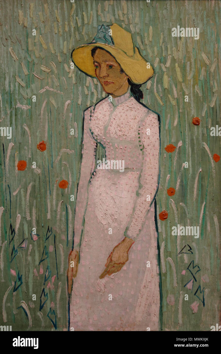 English Girl in White . 1890. Girl in White van Gogh Stock Photo Alamy