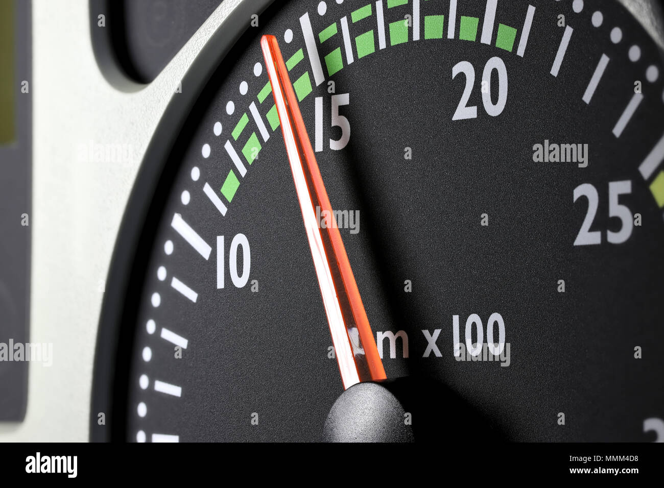 tachometer of a truck at economic mode of operation Stock Photo Alamy
