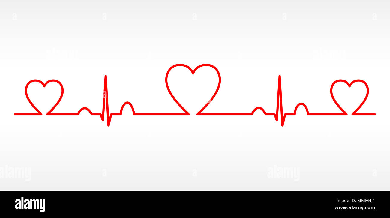 Heart Chart Pattern Vector Heart cardiogram charts pattern Stock Photo - Alamy